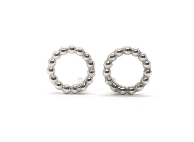 Circle earrings in silver large