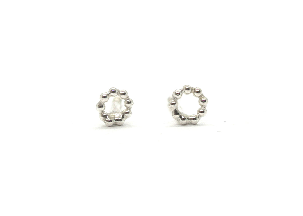 Circle earrings in silver mini