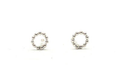 Circle earrings in silver small