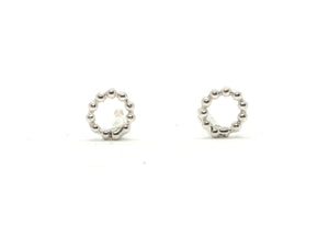 Circle earrings in silver small