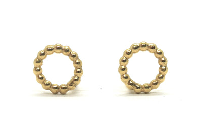 Circle earrings in gold-plated silver large