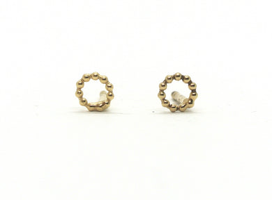 Circle earrings in gold-plated silver small