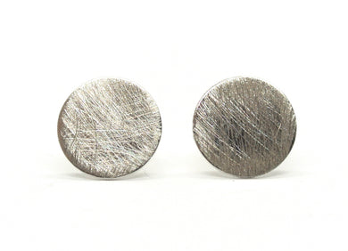 Plate earring in silver large