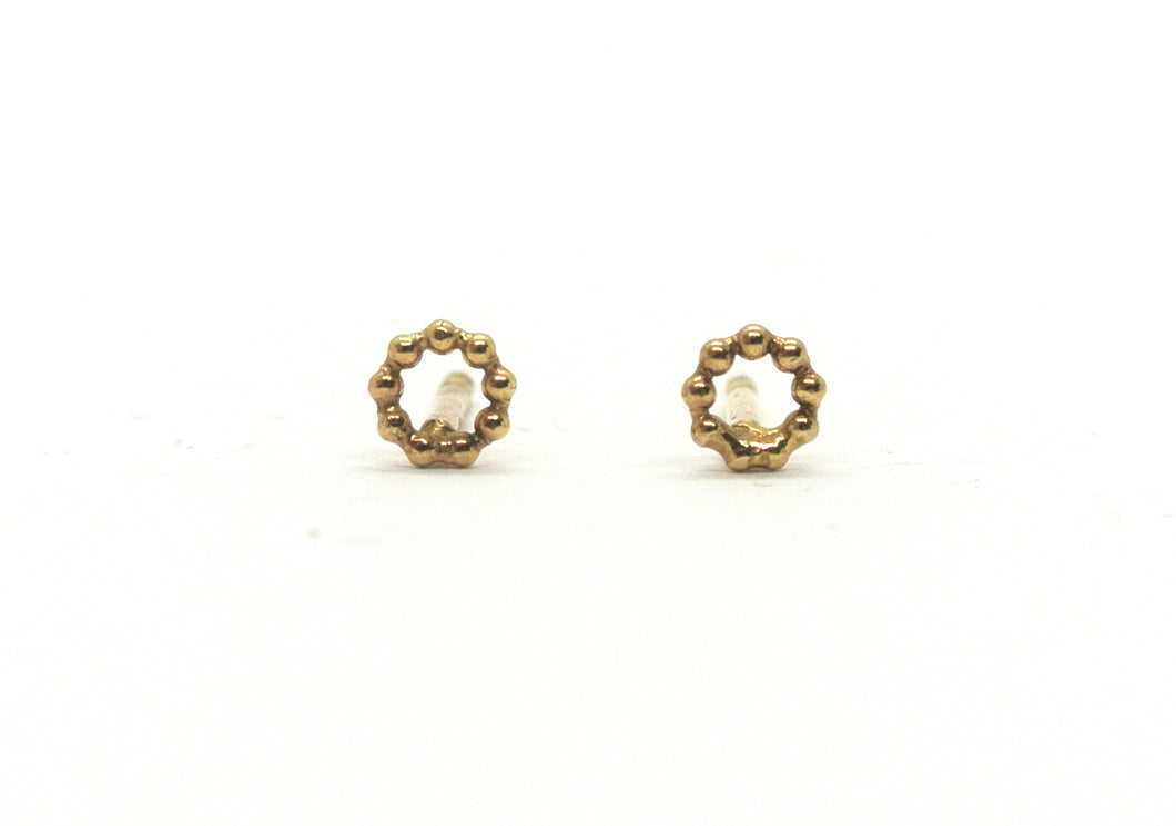 Circle earrings in gold-plated silver mini