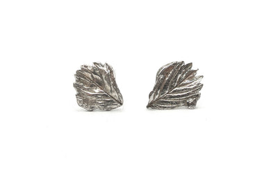 Leaf earrings in silver