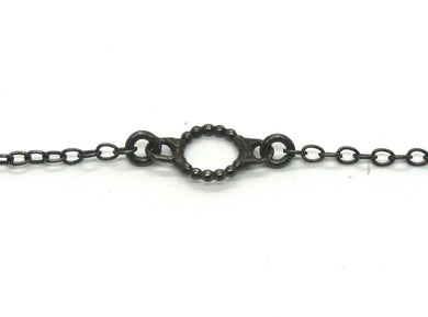 Circle bracelet in oxidized silver