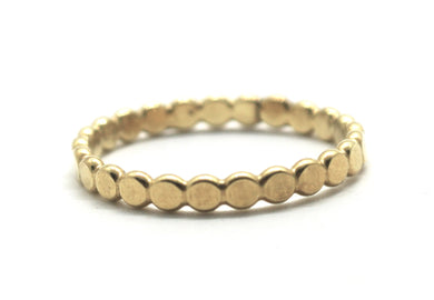Flat bubble ring in gold-plated silver