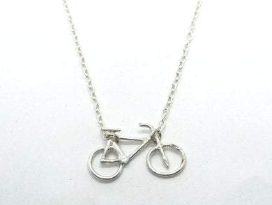 Bicycle necklace silver